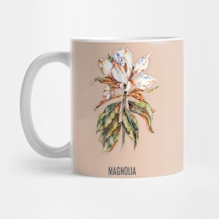 Large white magnolia Mug